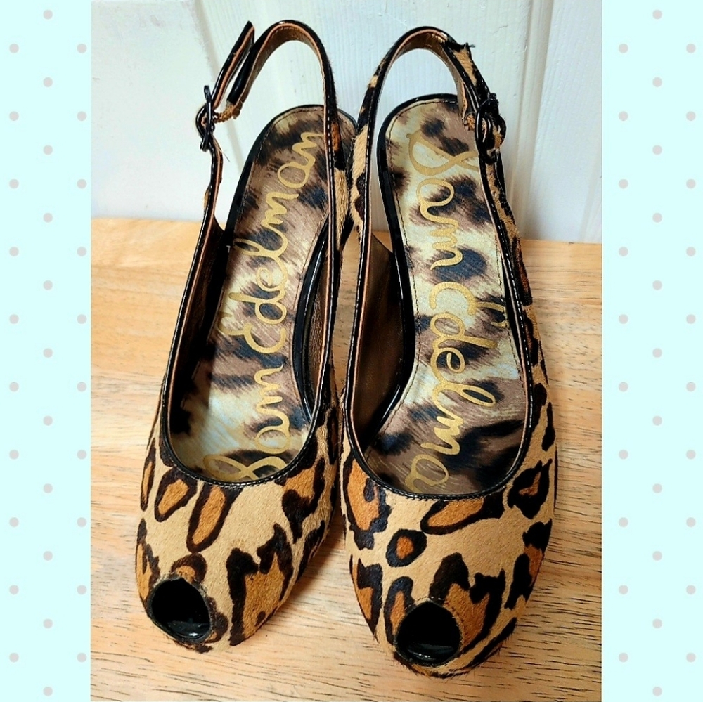 EUC SAM EDELMAN ANIMAL PRINT HIGH HEEL SHOES